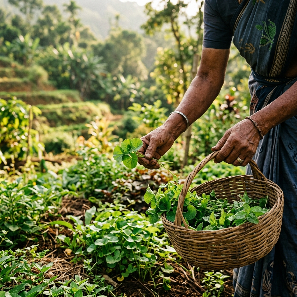 Organic harvesting detail